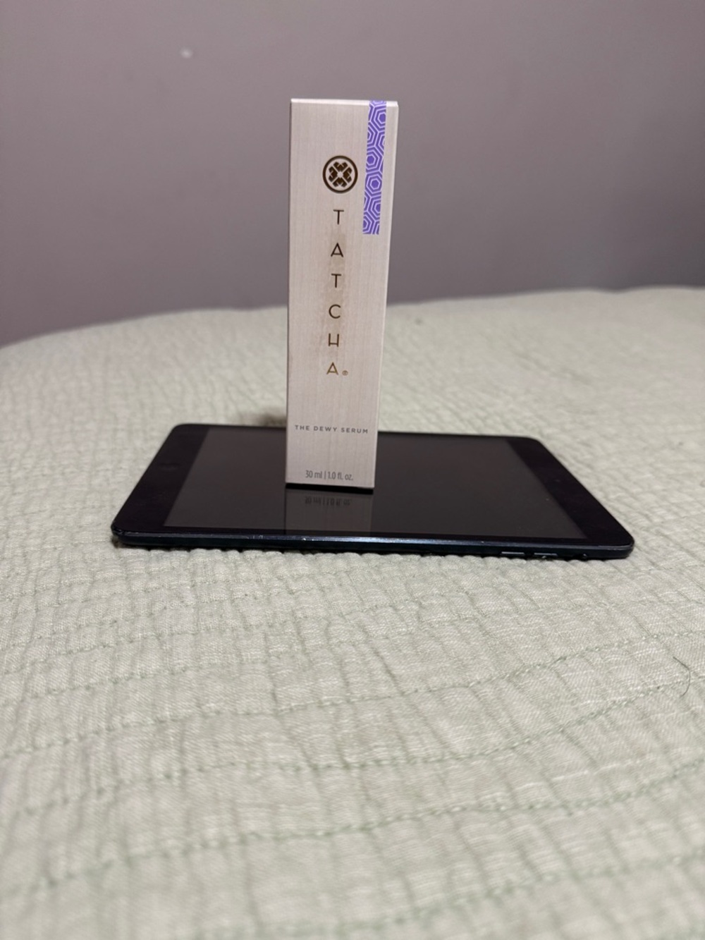 NWT Tatcha Dewy Serum in Beige Box with Purple Accent